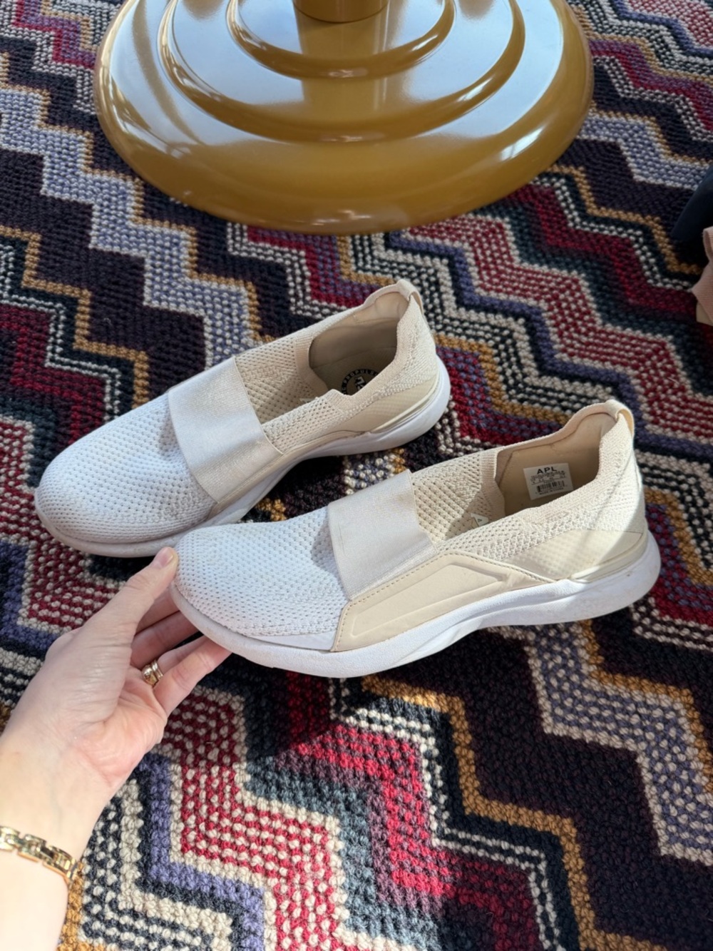 APL Women's Slip-On Knit Sneaker in Ivory Beige